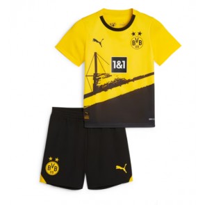 Borussia Dortmund Hemmaställ Barn 2023-24 Kortärmad (+ Korta byxor)